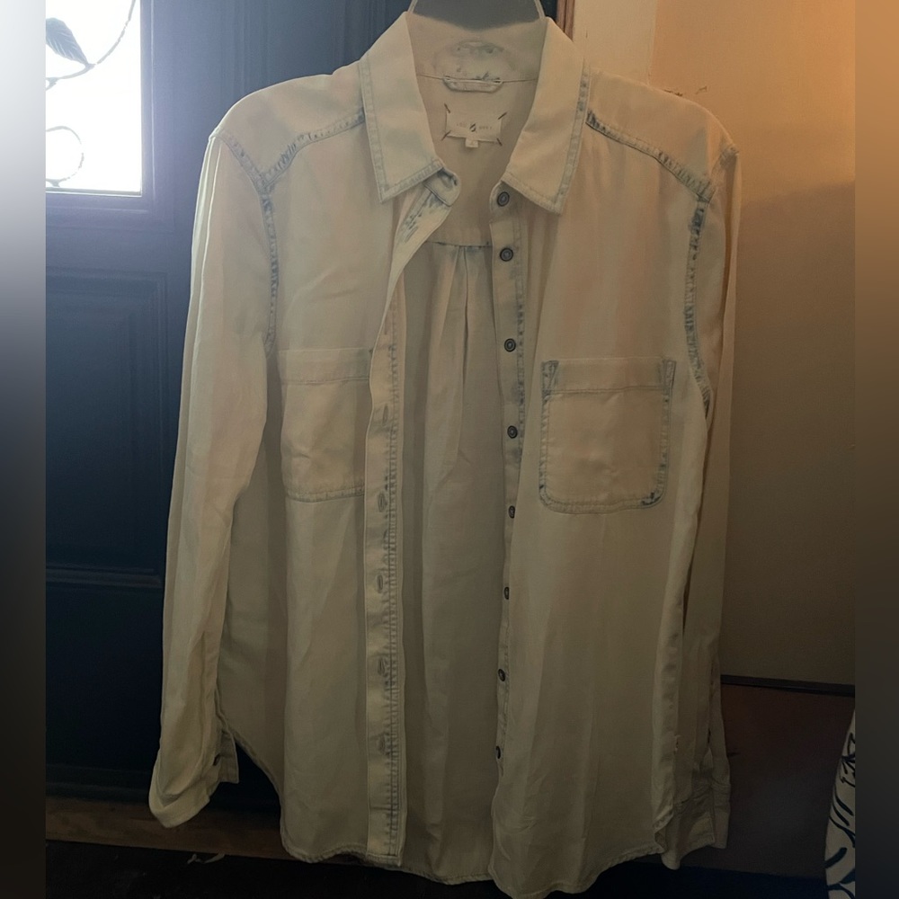Lou & Grey Faded Denim Shirt